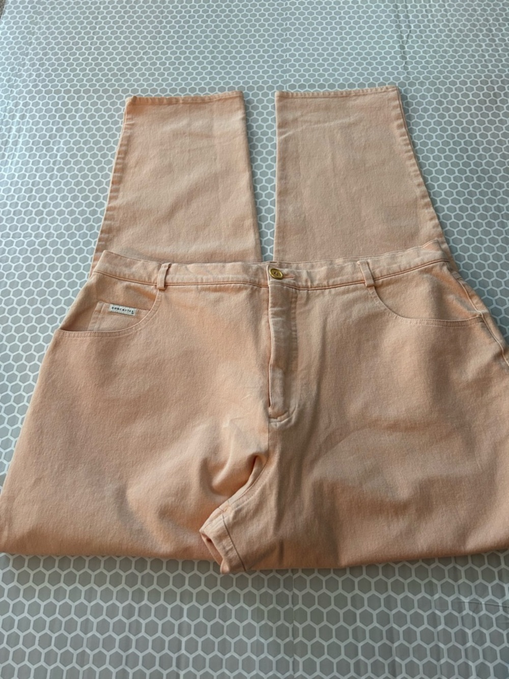 Doncaster Peach-Colored Straight Jeans Size 16